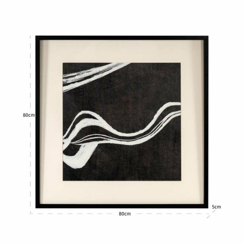 RICHMOND obraz JOZRA 80x80 cm             biało-czarny