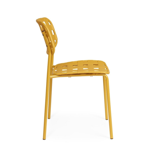 BIZZOTTO krzesło ogrodowe CLOVER żółte