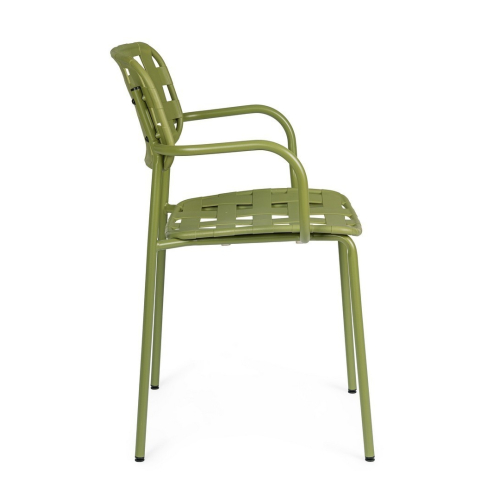 BIZZOTTO krzesło ogrodowe CLOVER ARM      zielone