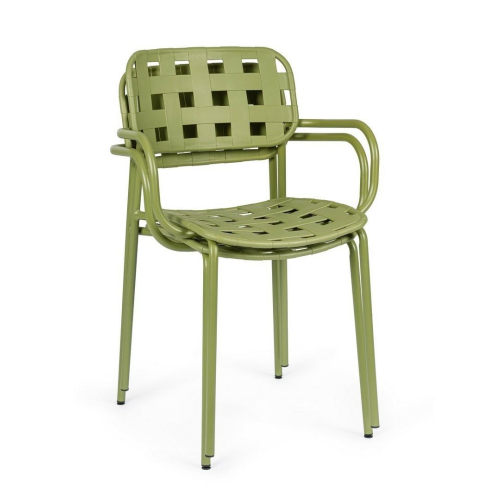 BIZZOTTO krzesło ogrodowe CLOVER ARM      zielone