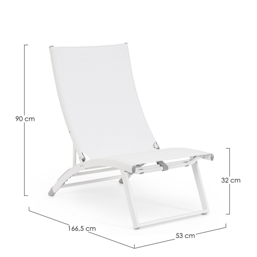 BIZZOTTO leżak ogrodowy TAYLOR biały