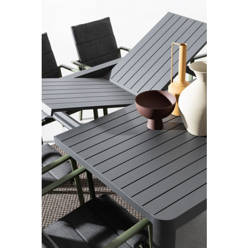 BIZZOTTO stół ogrodowy KIPLIN 149 czarny  / rozkładany