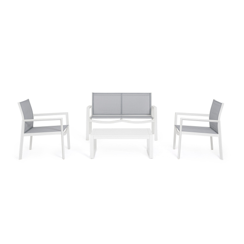 BIZZOTTO zestaw ogrodowy KALLEN biały