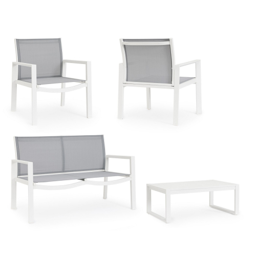 BIZZOTTO zestaw ogrodowy KALLEN biały