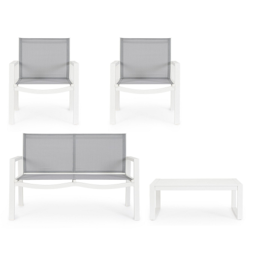 BIZZOTTO zestaw ogrodowy KALLEN biały