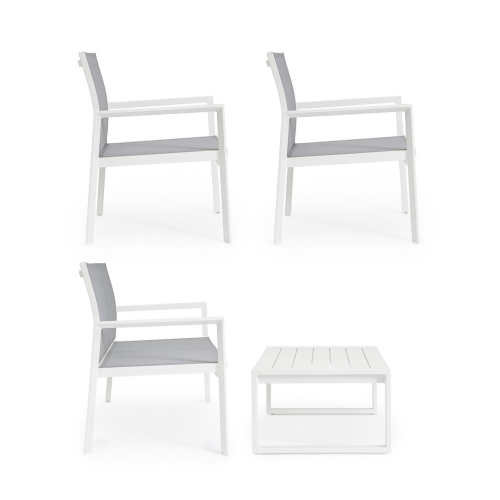 BIZZOTTO zestaw ogrodowy KALLEN biały