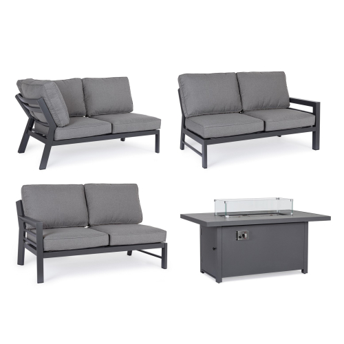 BIZZOTTO zestaw ogrodowy HENDRIX szary