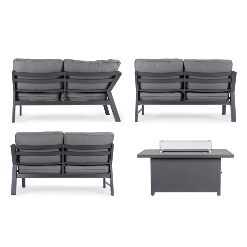 BIZZOTTO zestaw ogrodowy HENDRIX szary