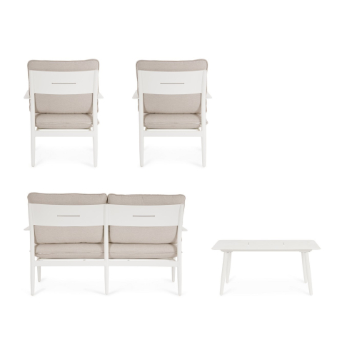 BIZZOTTO zestaw ogrodowy NEBULA biały /   beżowy