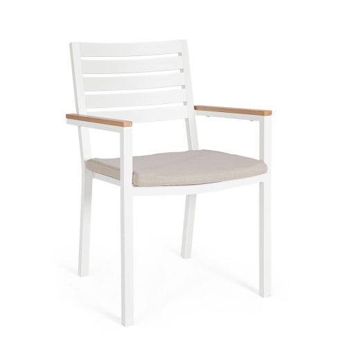 BIZZOTTO krzesło ogrodowe HENNA białe