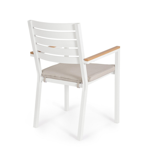 BIZZOTTO krzesło ogrodowe HENNA białe