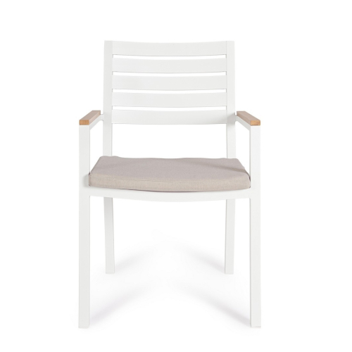 BIZZOTTO krzesło ogrodowe HENNA białe