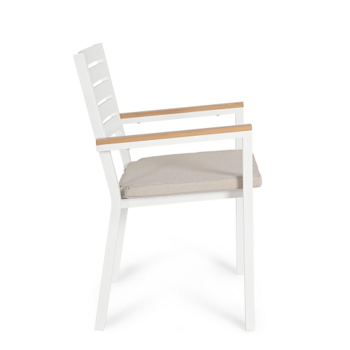 BIZZOTTO krzesło ogrodowe HENNA białe