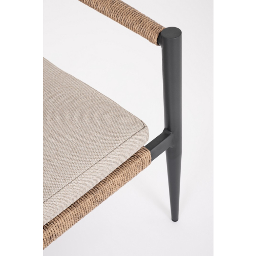 BIZZOTTO krzesło ogrodowe JANDIA szare    / naturalne