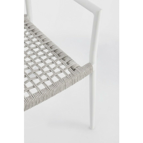 BIZZOTTO krzesło ogrodowe CALETA białe    / szare