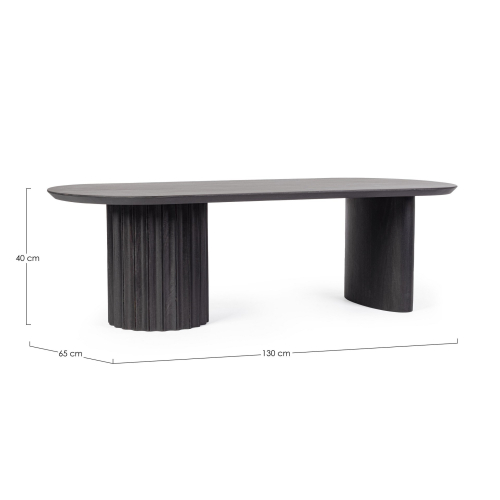 BIZZOTTO stolik kawowy ORISSA 130x65      czarny