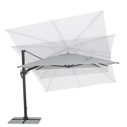 BIZZOTTO parasol ogrodowy INES jasny      szary
