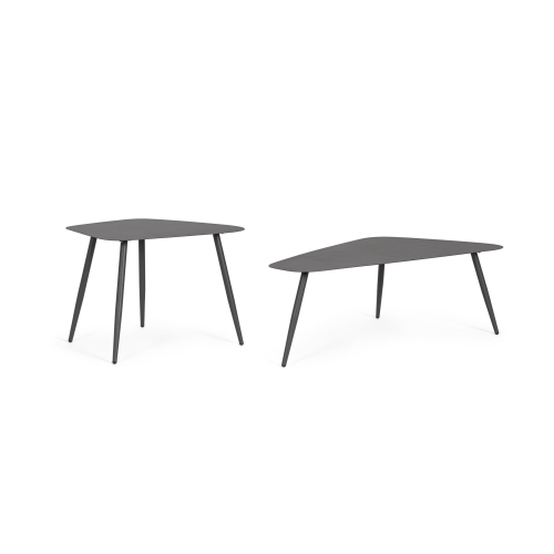 BIZZOTTO zestaw stolików YVONNE FLARED    szary