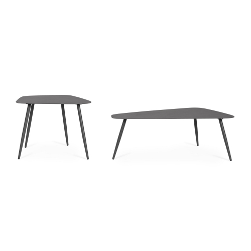 BIZZOTTO zestaw stolików YVONNE FLARED    szary