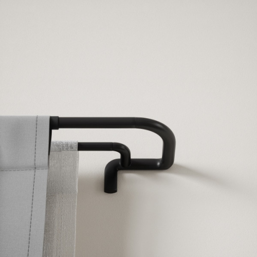 UMBRA karnisz TWILIGHT DOUBLE 76 - 213    cm czarny mat