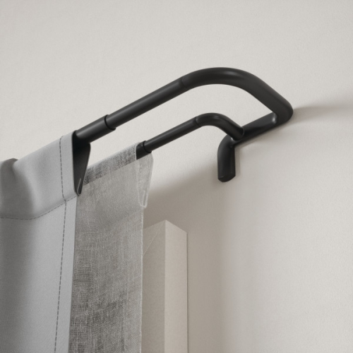 UMBRA karnisz TWILIGHT DOUBLE 76 - 213    cm czarny mat