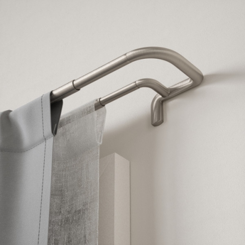 UMBRA karnisz TWILIGHT DOUBLE 168 - 365   cm srebrny