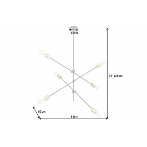 INVICTA lampa wisząca VARIATION -czarno-złota