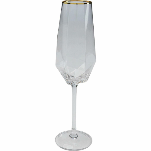 KARE komplet 4 kieliszków do szampana     DIAMOND RIM 360 ml