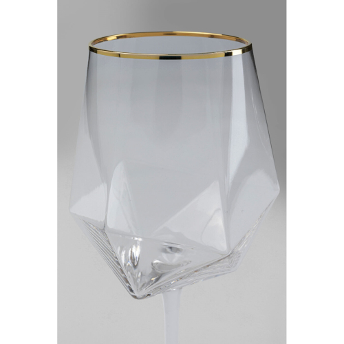 KARE komplet 4 kieliszków do wina         DIAMOND RIM 525 ml