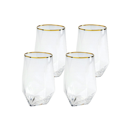 KARE komplet 4 szklanek DIAMOND RIM 510   ml