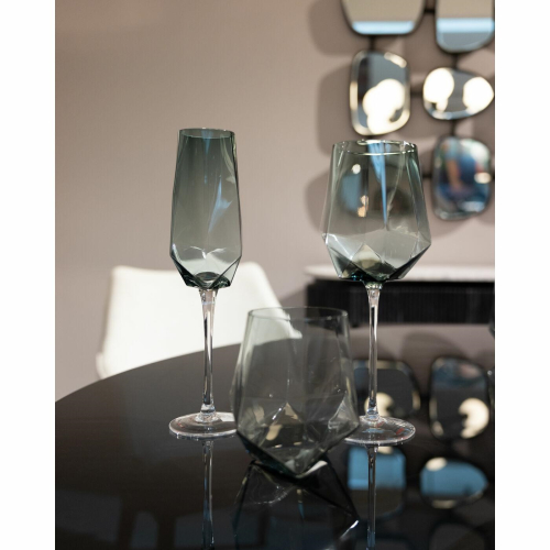 KARE komplet 4 kieliszków do wina         DIAMOND SMOKE 660 ml