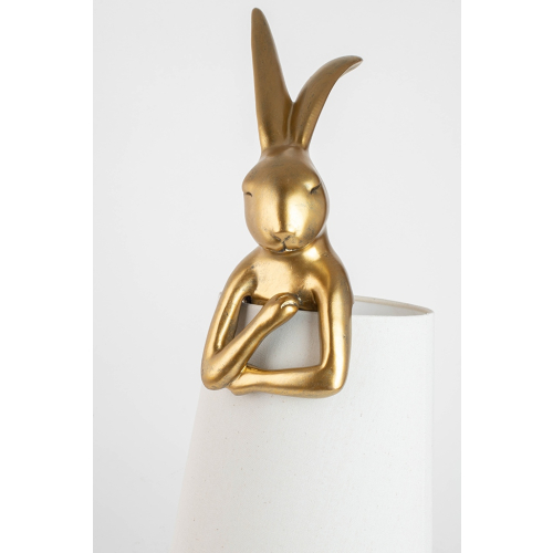 KARE lampa stołowa RABBIT 88 cm biała / złota