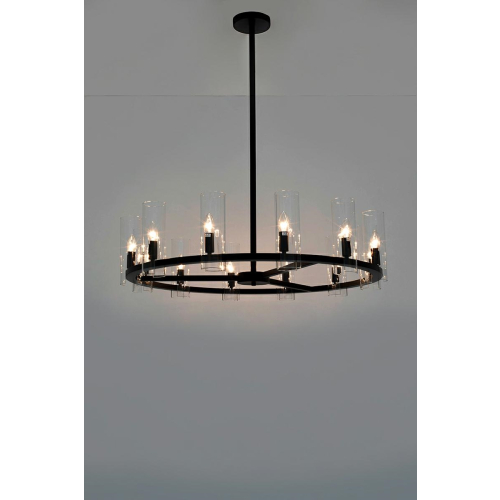 KARE lampa wisząca CANDEL CROWN czarna - szklane klosze