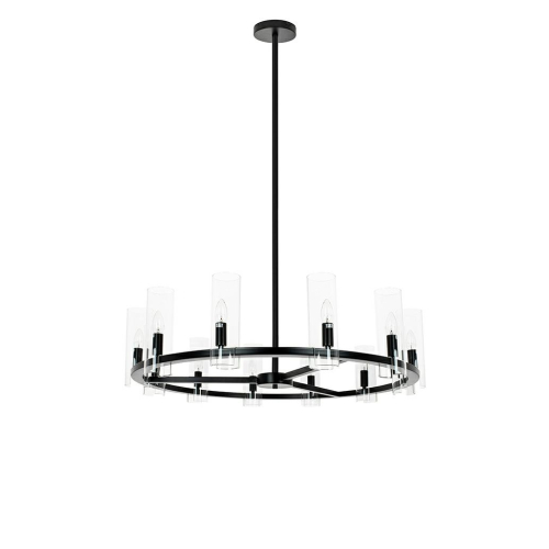 KARE lampa wisząca CANDEL CROWN czarna - szklane klosze