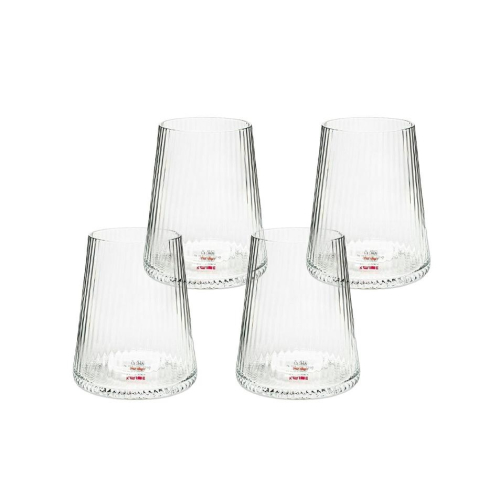 KARE komplet 4 szklanek RIFFLE 440ml      transparentny