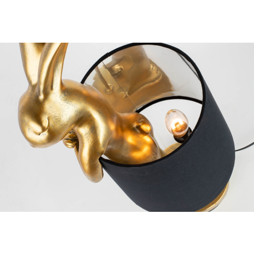 KARE lampa stołowa RABBIT 68 cm  złota / czarna
