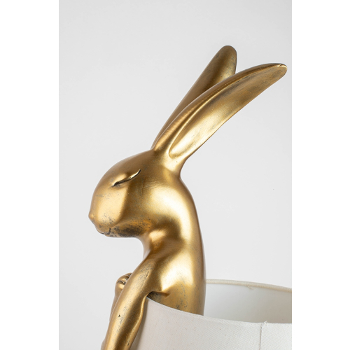 KARE lampa stołowa RABBIT 50 cm złota / biała