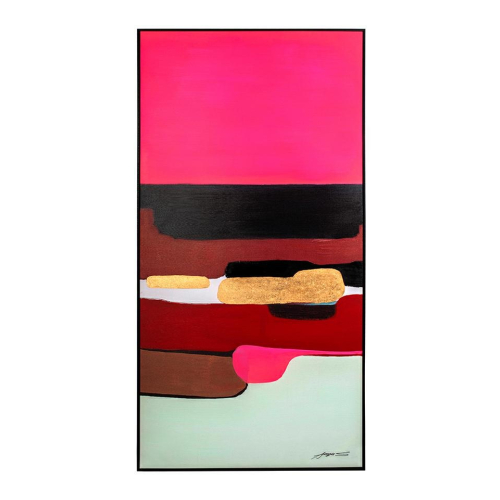 KARE obraz ABSTRACT SHAPES PINK  73x143 cm