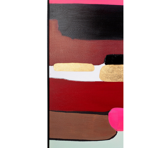 KARE obraz ABSTRACT SHAPES PINK  73x143 cm