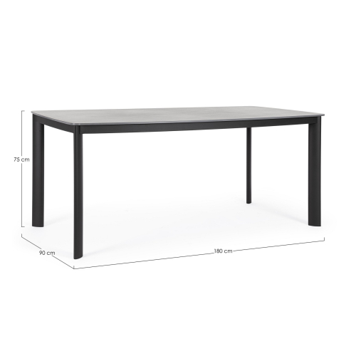 BIZZOTTO stół ogrodowy ALCORA 180 szary