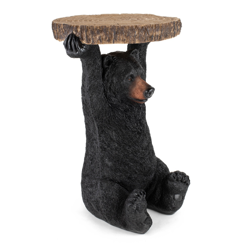 KARE stolik BEAR 53x33 cm drewniany / czarny