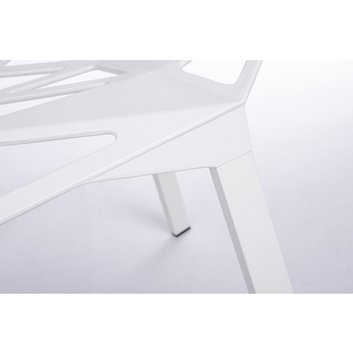Krzesło SPLIT PREMIUM białe - aluminium, nogi białe