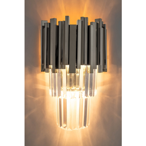 Lampa ścienna IMPERIAL WALL SILVER - stal, kryształ