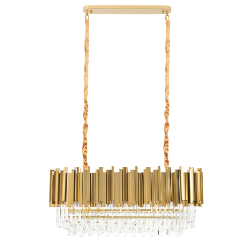 Lampa wisząca IMPERIAL LONG GOLD 90 - stal, kryształ