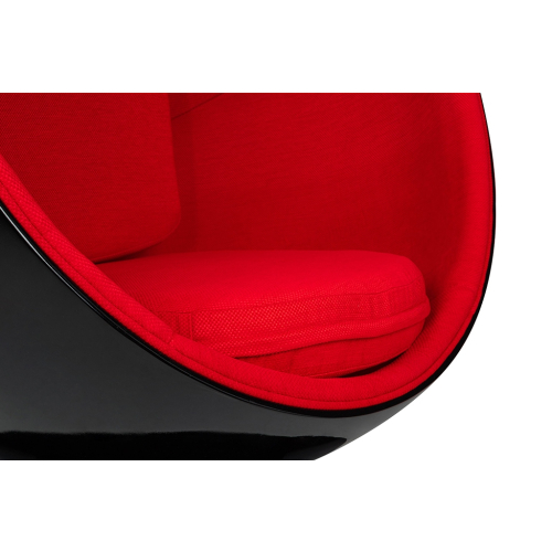 Fotel BALL BLACK czerwony