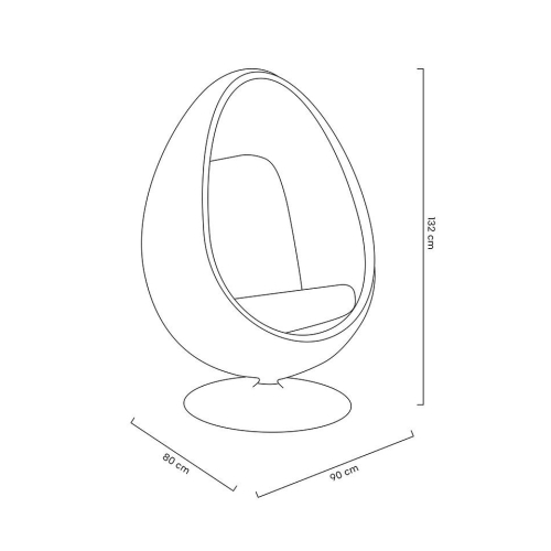 Fotel OVALIA BLACK czarny