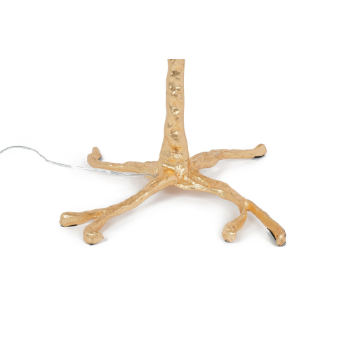 Lampa podłogowa TIFFANY 175 czarna  mosiądz / naturalne pióra