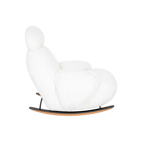 Fotel bujany PLUSH FUR biały