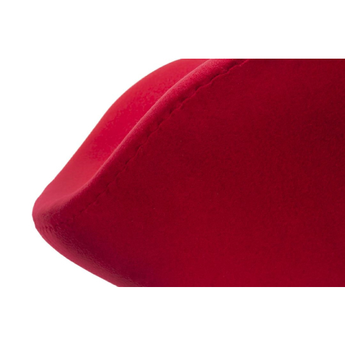Fotel SWAN WOOL PREMIUM czerwony -  wełna, podstawa stal