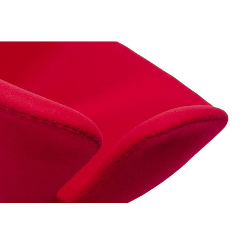 Fotel SWAN WOOL PREMIUM czerwony -  wełna, podstawa stal